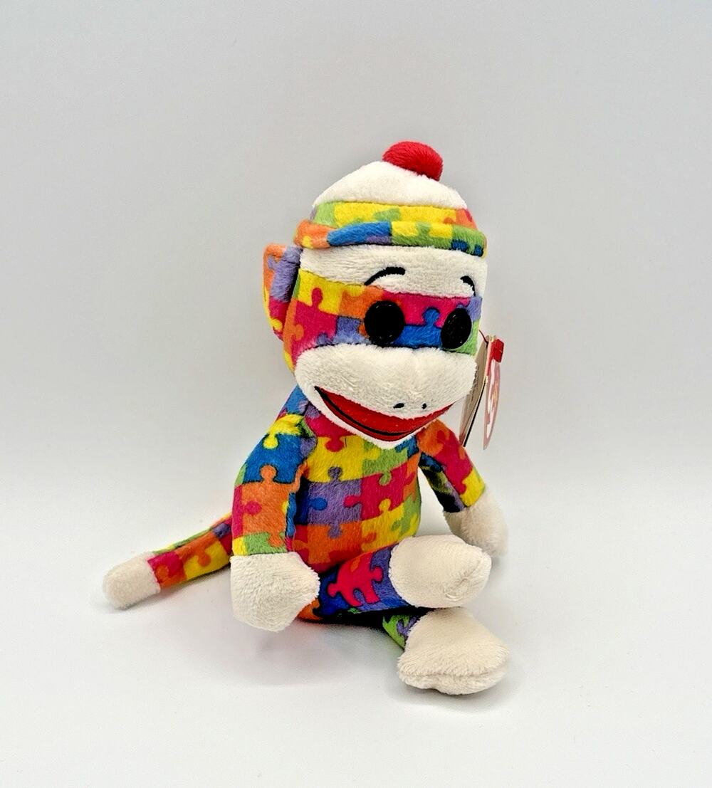 Ty Jigsaw Puzzle Sock Monkey Beanie Baby 2013 NOS